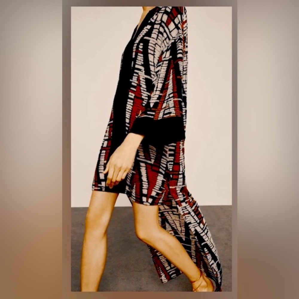 NWT BCBGMAXAZRIA ABSTRACT CHEVRON HIGH-LOW DRESS SIZE XS/Small